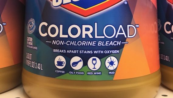 image to demonstrate label of color safe bleach that does not kill parvo